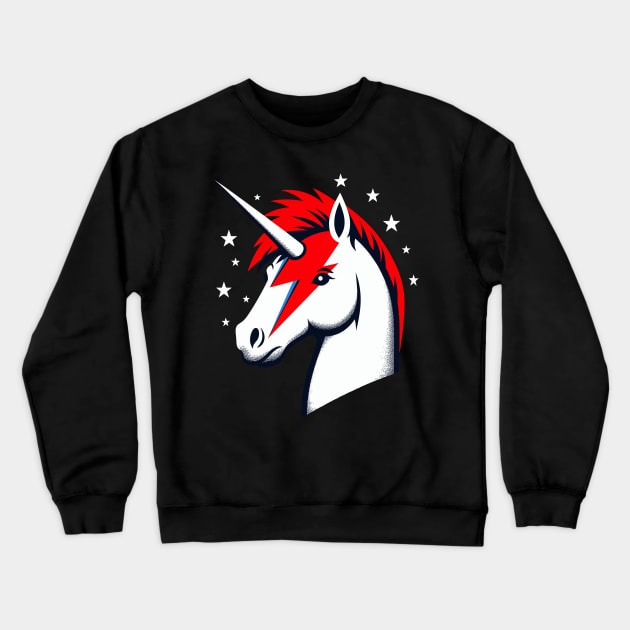 Red Hair Bowie Horse Crewneck Sweatshirt by FanArts